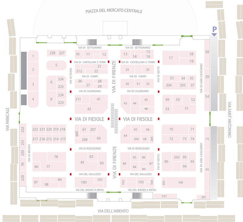 mappa mercato centrale firenze